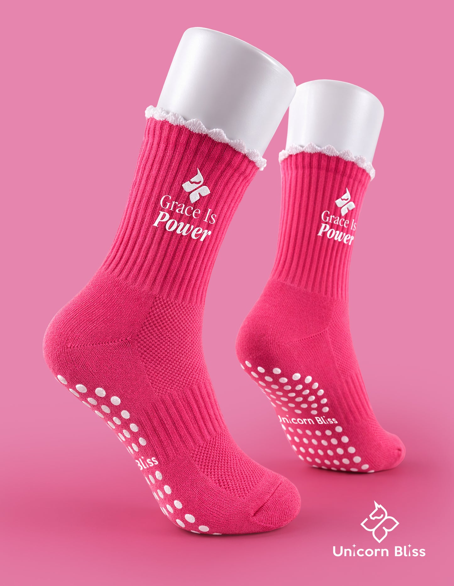 Grace Is Power Grip Socks