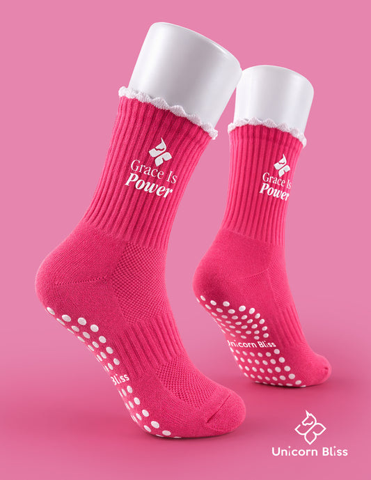 Grace Is Power Grip Socks